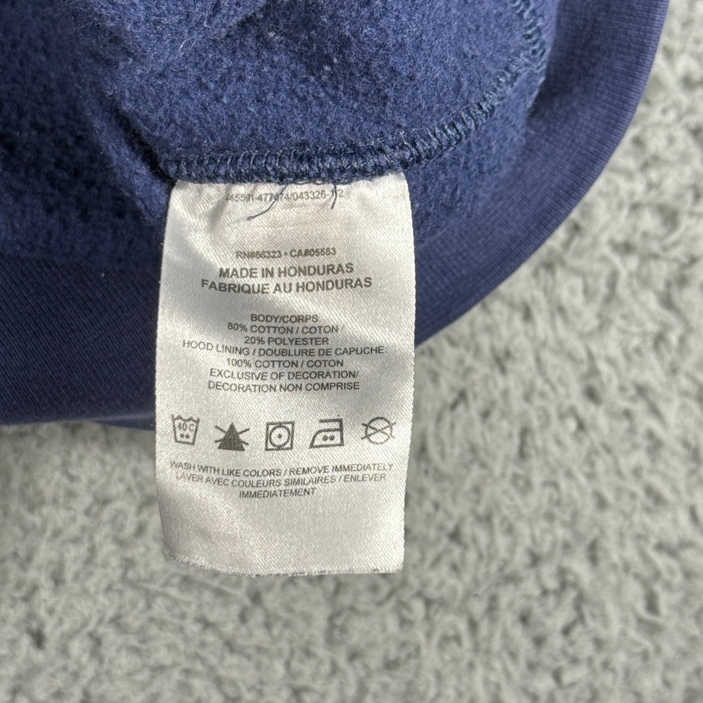 Nike Hoodie Size Large Blue Fleece Logo Pullover Sweatshirt Long-Sleeve - Picture 5 of 10